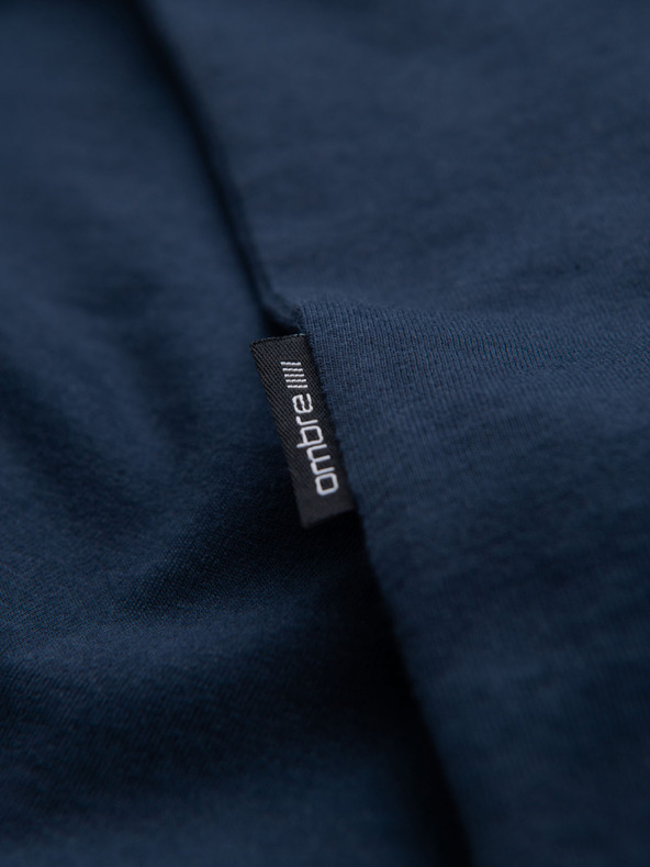Ombre Clothing Muška klasična pamučna majica BASIC - tamno plava