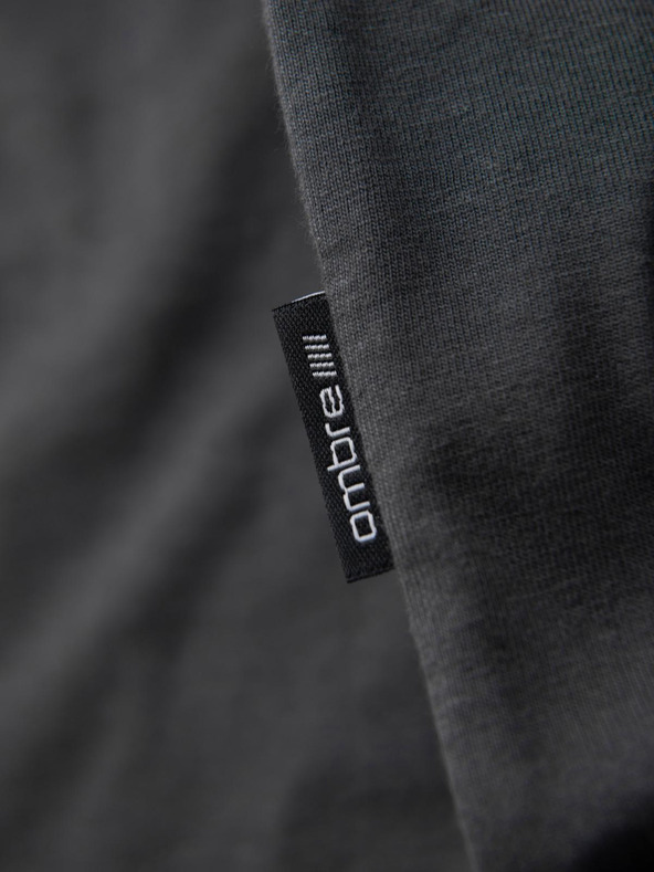 Ombre Clothing Muška klasična pamučna majica BASIC - siva
