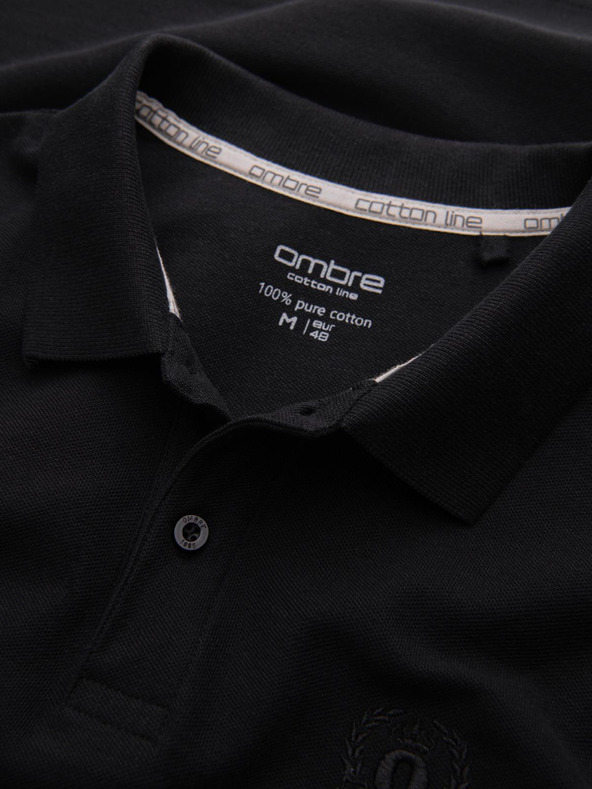 Ombre Clothing Crna muška base polo majica Ombre Clothing