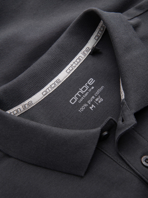 Ombre Clothing Siva muška base polo majica Ombre Clothing