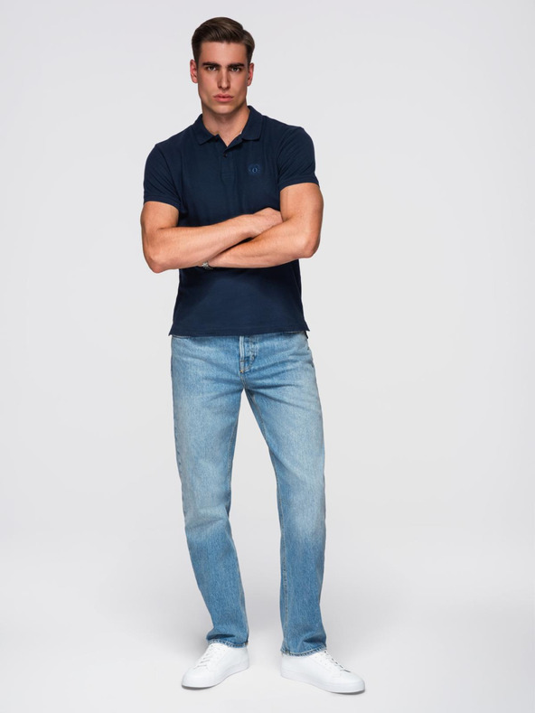 Ombre Clothing Tamnoplava muška basic polo majica Ombre Clothing