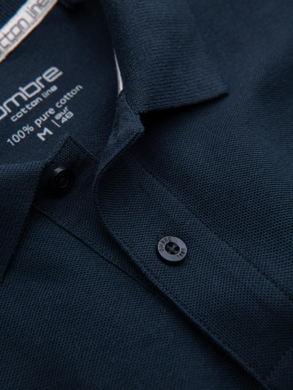 Ombre Clothing Tamnoplava muška basic polo majica Ombre Clothing