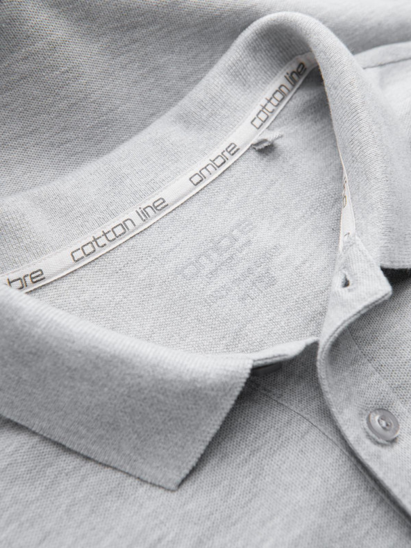 Ombre Clothing Svijetlo siva muška osnovna polo majica Ombre Clothing