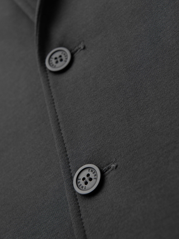 Ombre Clothing Muški sivi sako SLIM od fino strukturiranog pletiva