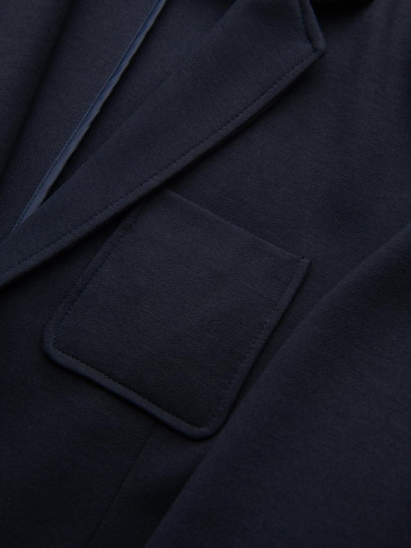 Ombre Clothing Muški tamno plavi sako SLIM od fino strukturiranog pletiva