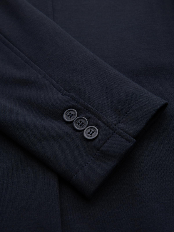 Ombre Clothing Muški tamno plavi sako SLIM od fino strukturiranog pletiva