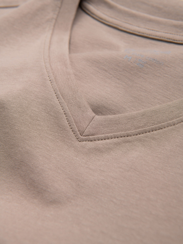 Ombre Clothing Siva muška pamučna osnovna majica s izrezom Ombre Clothing