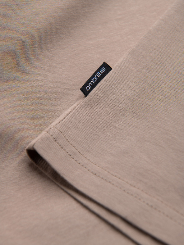 Ombre Clothing Siva muška pamučna osnovna majica s izrezom Ombre Clothing