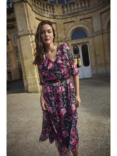 Moodo Tamno plave cvjetne haljine Moodo