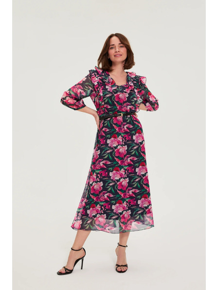 Moodo Tamno plave cvjetne haljine Moodo