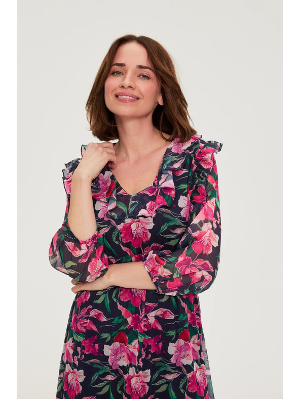 Moodo Tamno plave cvjetne haljine Moodo