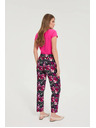 Moodo Hlače sa cvjetovima tamno plave Moodo