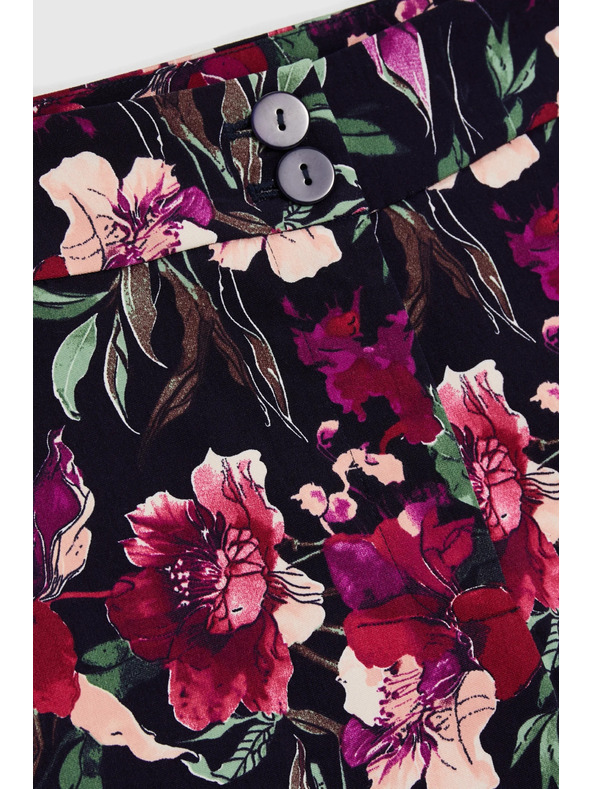 Moodo Hlače sa cvjetovima tamno plave Moodo