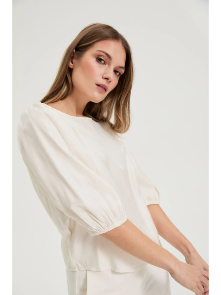 Moodo Košulja s naduvenim rukavima kremasta Moodo