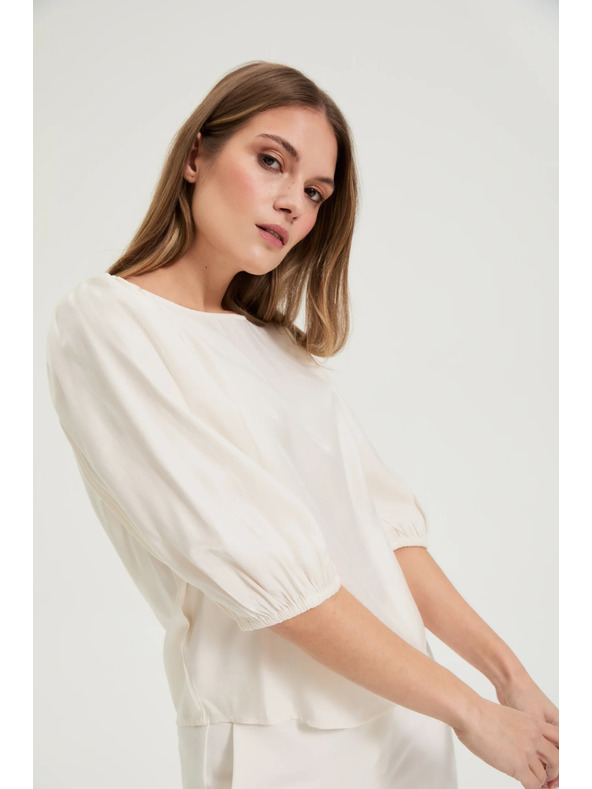 Moodo Košulja s naduvenim rukavima kremasta Moodo