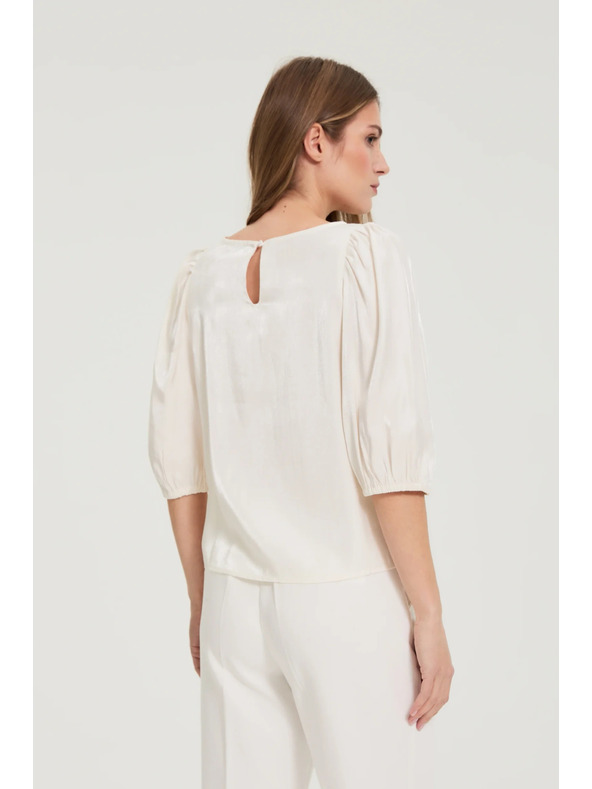 Moodo Košulja s naduvenim rukavima kremasta Moodo