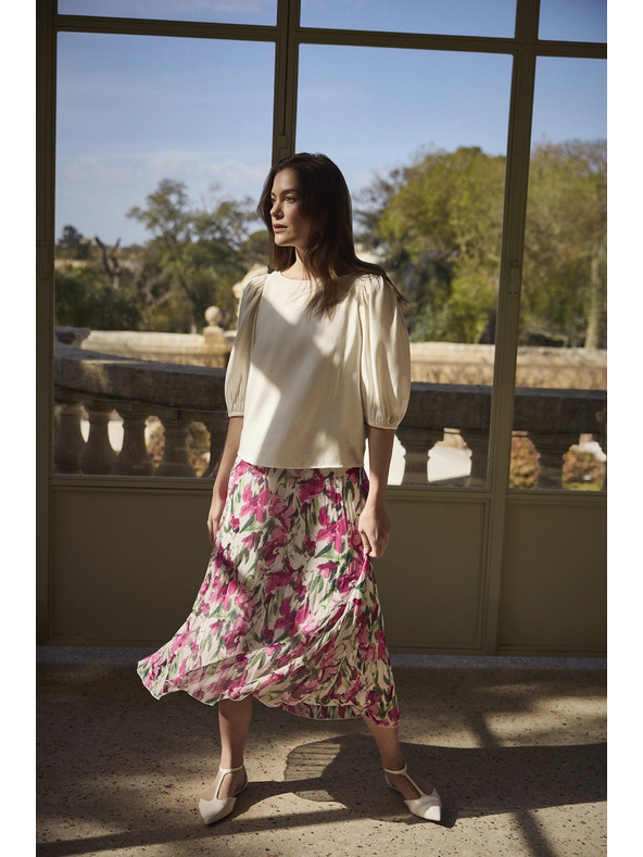 Moodo Košulja s naduvenim rukavima kremasta Moodo