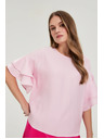 Moodo Ružičasta košulja s volanima na rukavima Moodo