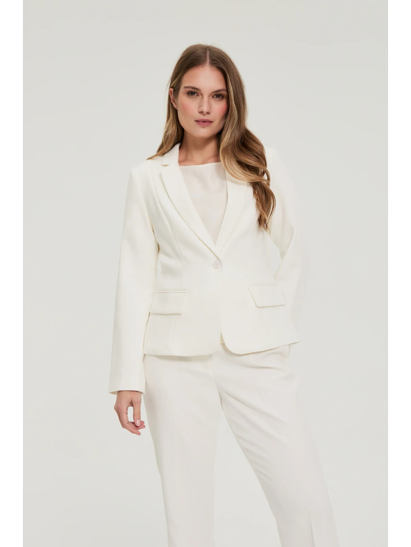 Moodo Sakо s jednim redom dugmadi bijelo Moodo