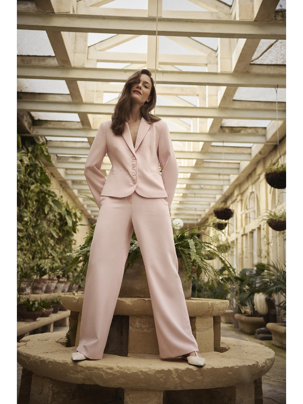 Moodo Roze poslovne hlače Moodo