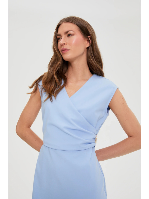 Moodo Plava nabrana suknja Moodo