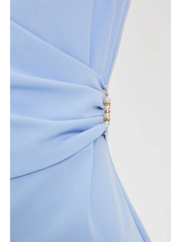 Moodo Plava nabrana suknja Moodo