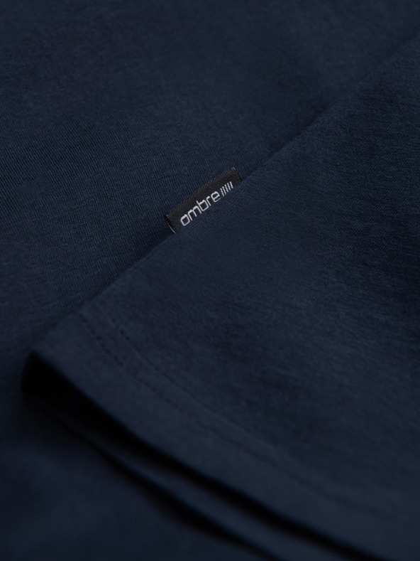 Ombre Clothing Tamnoplava muška basic majica Ombre Clothing