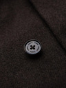 Ombre Clothing Muški dvoredan vuneni kaput - tamno smeđa V3 OM-COWC-0133 Ombre Clothing