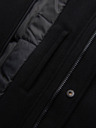 Ombre Clothing Muški vuneni kaput parka sa kapuljačom - crna V1 OM-COWC-0132 Ombre Clothing