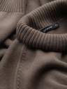 Ombre Clothing Muški pleteni pulover Golf - smeđosiva V1 OM-SWTN-0163 Ombre Clothing