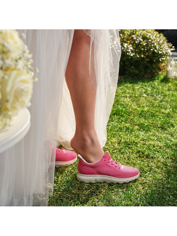 Geox Ružičaste ženske tenisice Geox Spherica Plus Fast in