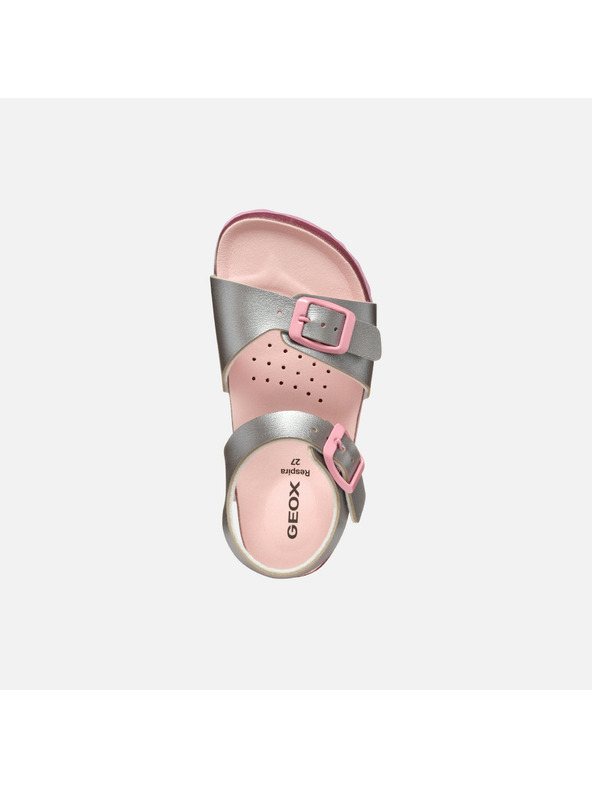 Geox Srebrne djevojčje sandale Geox Adriel Girl