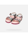 Geox Srebrne djevojčje sandale Geox Adriel Girl