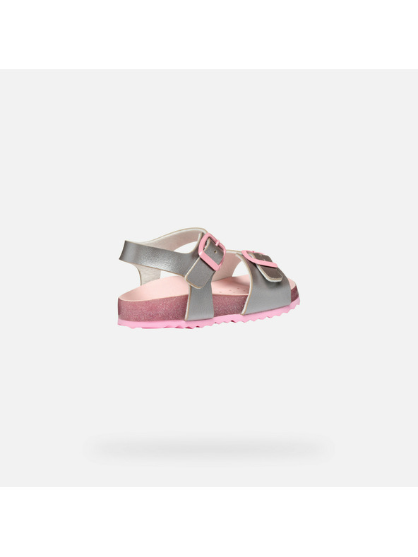 Geox Srebrne djevojčje sandale Geox Adriel Girl
