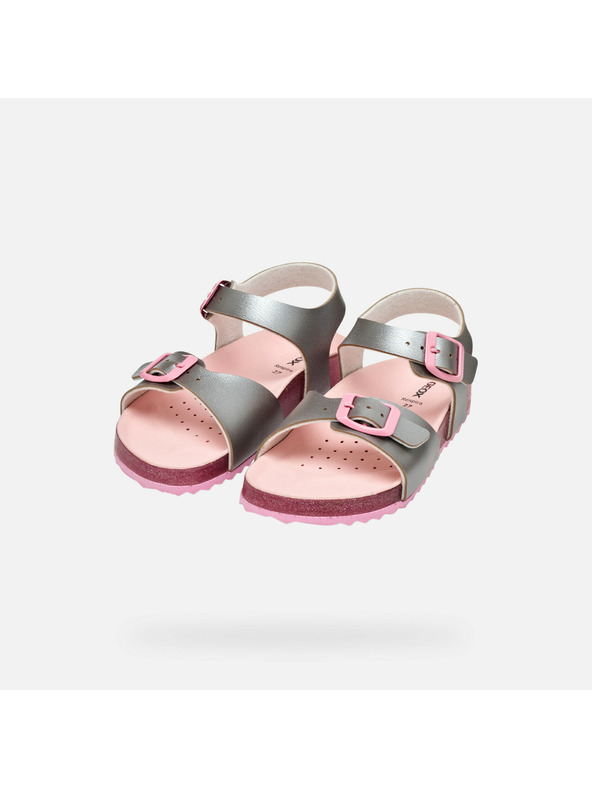 Geox Srebrne djevojčje sandale Geox Adriel Girl