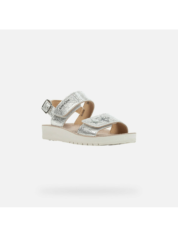 Geox Srebrne djevojčje sandale Geox Sandal Costarei