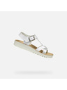 Geox Bijele djevojčje sandale Geox Sandal Costarei Gi