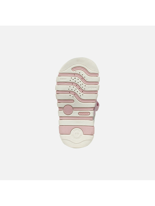 Geox Srebrne djevojčje bosonožne sandale Geox Sandal Iupidoo Gir