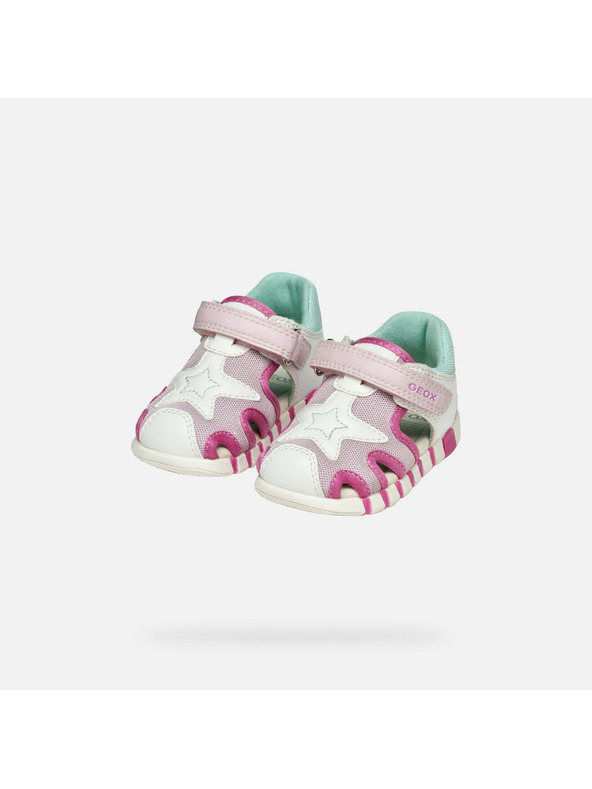 Geox Ružičaste djevojčje tenisice za prve korake Geox Sandal Iupidoo Gir