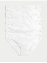 Marks & Spencer Bikini gaćice od pamuka s lycra®, 5 kom u pakiranju Marks & Spencer bijele