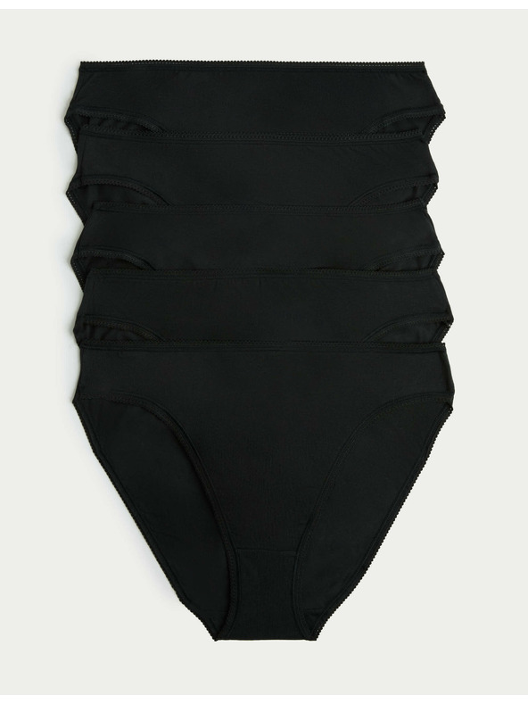 Marks & Spencer Marks & Spencer High Cut Cotton Lycra® gaćice od 5 komada, crne