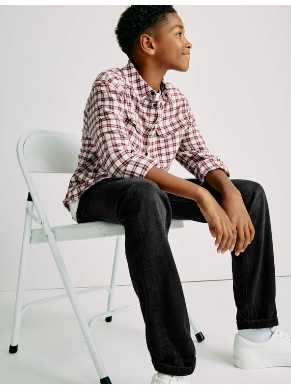 Marks & Spencer Široke traperice od čiste pamuke (6–16 godina) Marks & Spencer crna