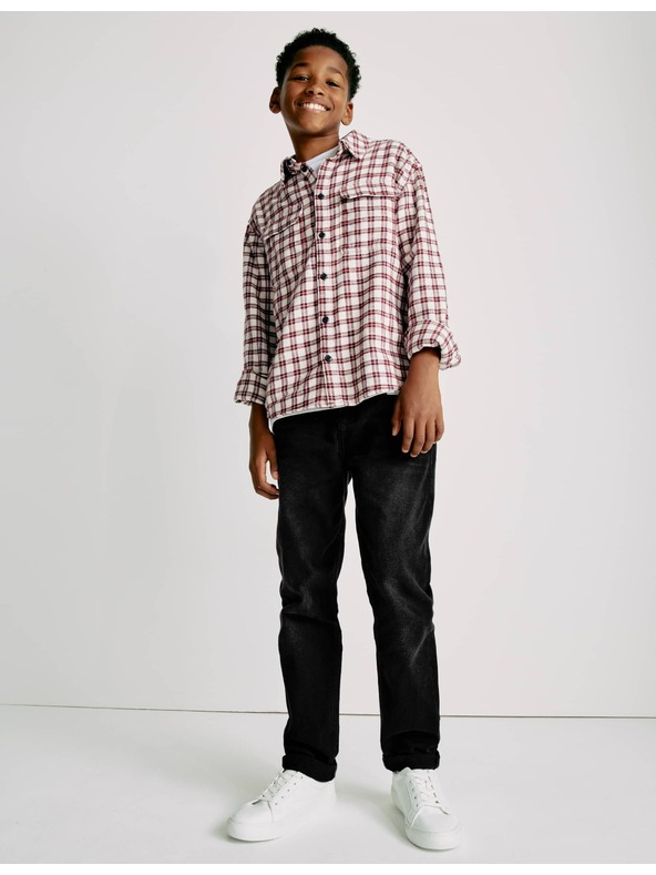 Marks & Spencer Široke traperice od čiste pamuke (6–16 godina) Marks & Spencer crna