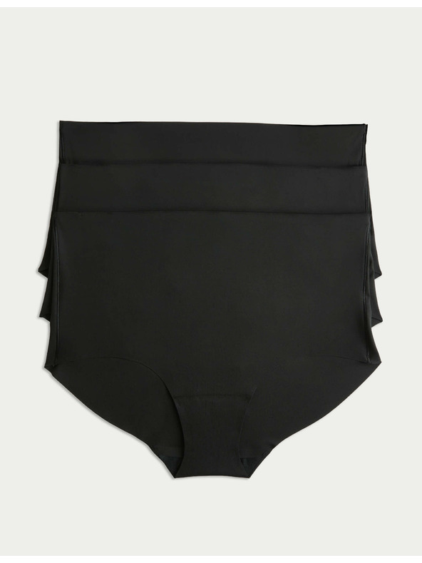 Marks & Spencer Boxer gaćice bez vidljivih rubova s visokim strukom, 3 kom u pakiranju Marks & Spencer crna