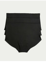 Marks & Spencer Boxer gaćice bez vidljivih rubova s visokim strukom, 3 kom u pakiranju Marks & Spencer crna