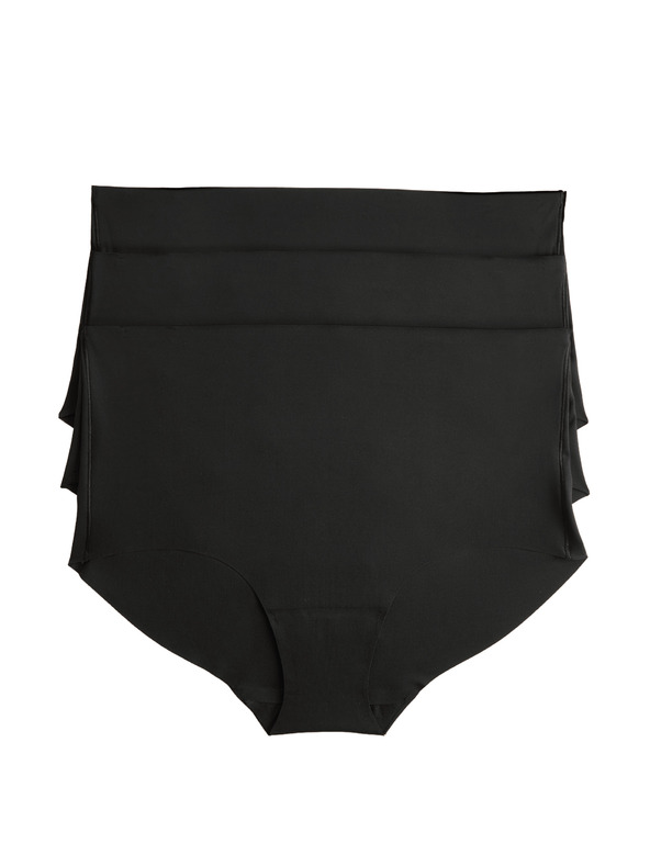 Marks & Spencer Boxer gaćice bez vidljivih rubova s visokim strukom, 3 kom u pakiranju Marks & Spencer crna