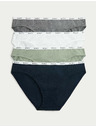 Marks & Spencer Bikini gaćice s visokim udjelom pamuka, set 4 kom Marks & Spencer plave