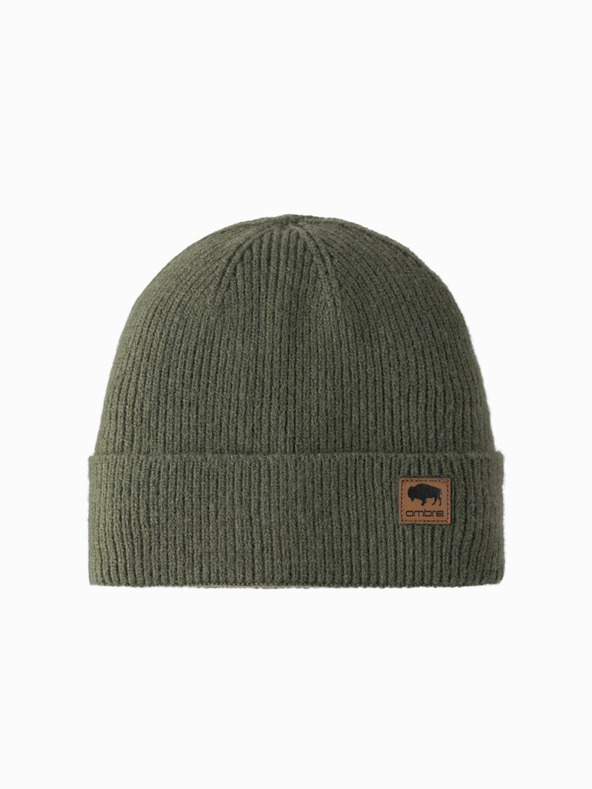 Ombre Clothing Muška pletena kapa s flasterom Ombre Clothing