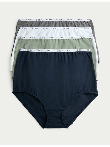 Marks & Spencer Gaćice visokog struka s visokim udjelom pamuka, 4 kom. Marks & Spencer siva