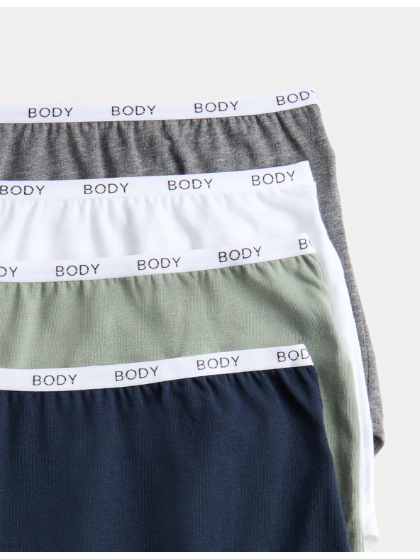 Marks & Spencer Gaćice visokog struka s visokim udjelom pamuka, 4 kom. Marks & Spencer siva